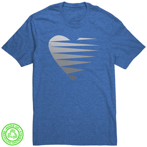 SINGLE HEART - GREY - Men's Re-Tee