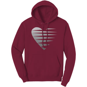 SINGLE HEART - GREY - Unisex Hoodie